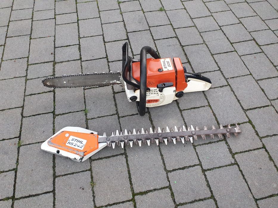 Piła spalinowa Stihl 026 + przystawka do żywopłotu