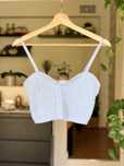 Crop Top azul bebé Zara
