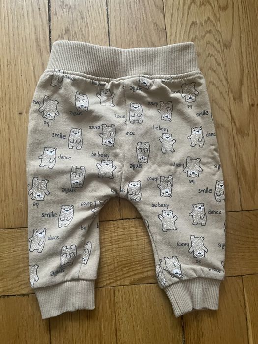 Zestaw 2 sztuki spodenek spodenki 56 noworodek w misie niebieskie