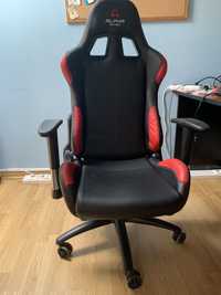 Cadeira Alpha Gamer + 2 Almofadas cores vermelha e preta