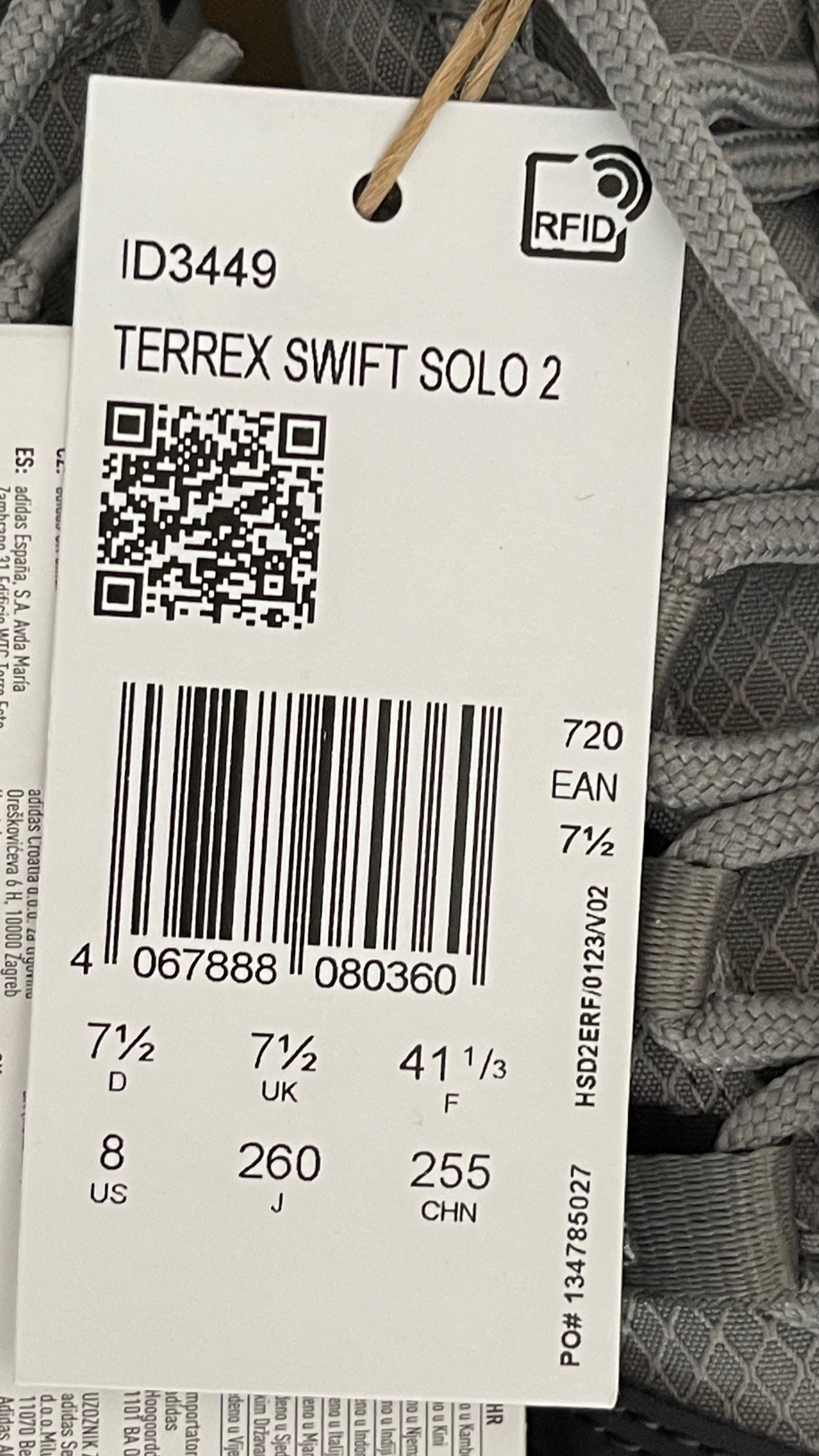 Adidas Terrex Swift Solo 2.0 HIKING roz. 41 1/3