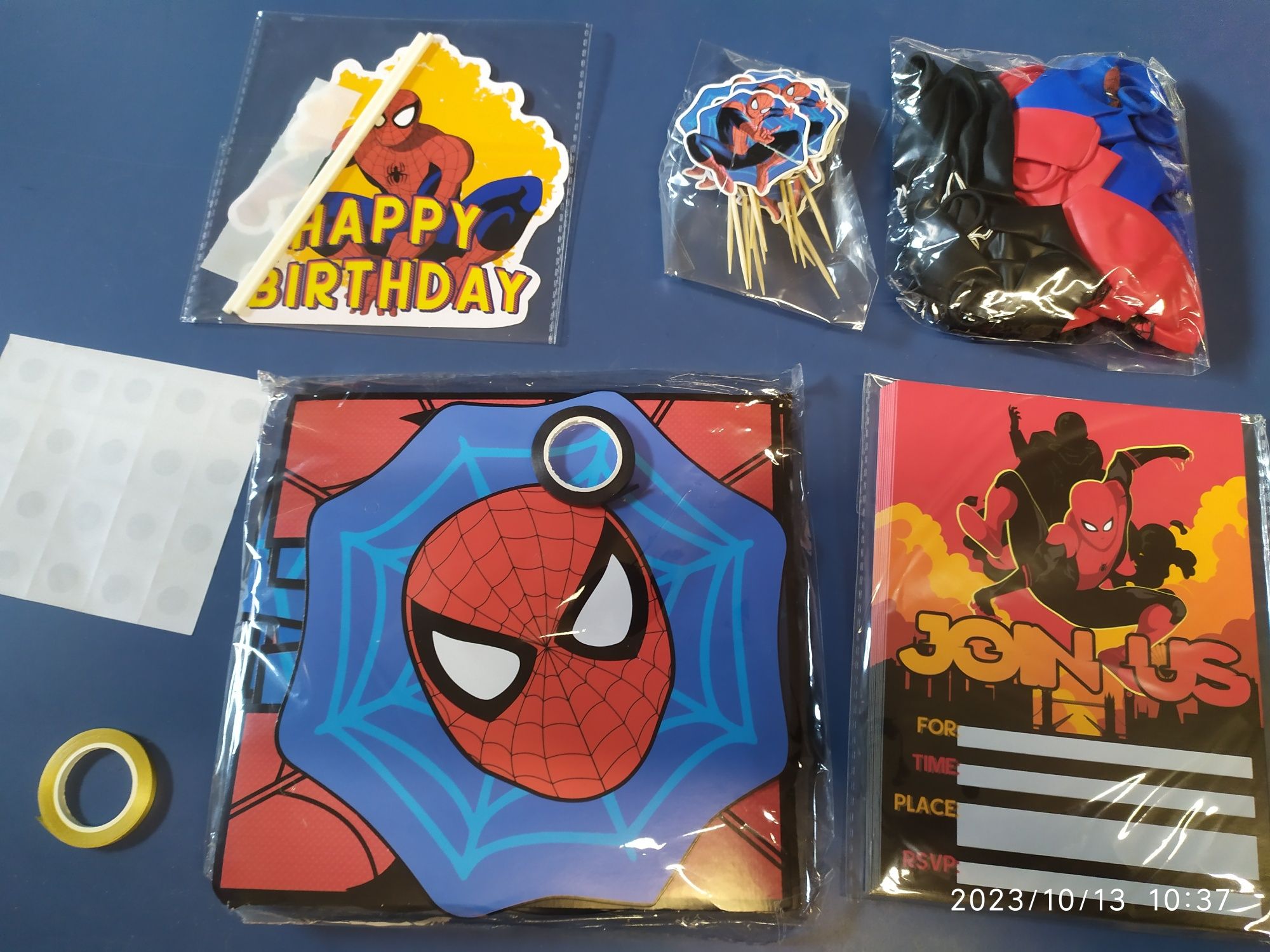 Dekoracje urodzinowe dla dzieci. Spiderman..