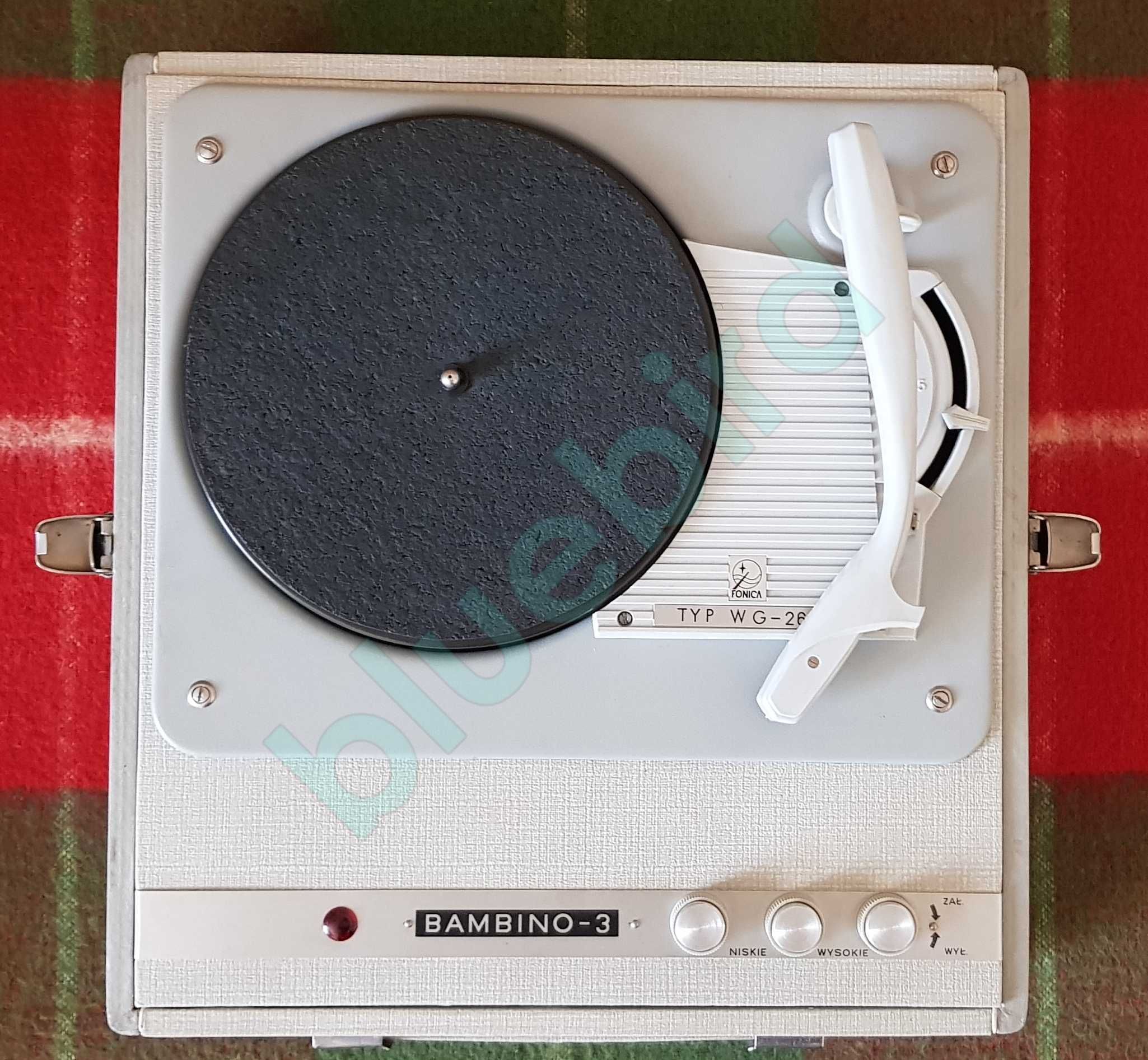 Gramofon Bambino 3 – kultowy sprzęt retro z PRL, w świetnym stanie