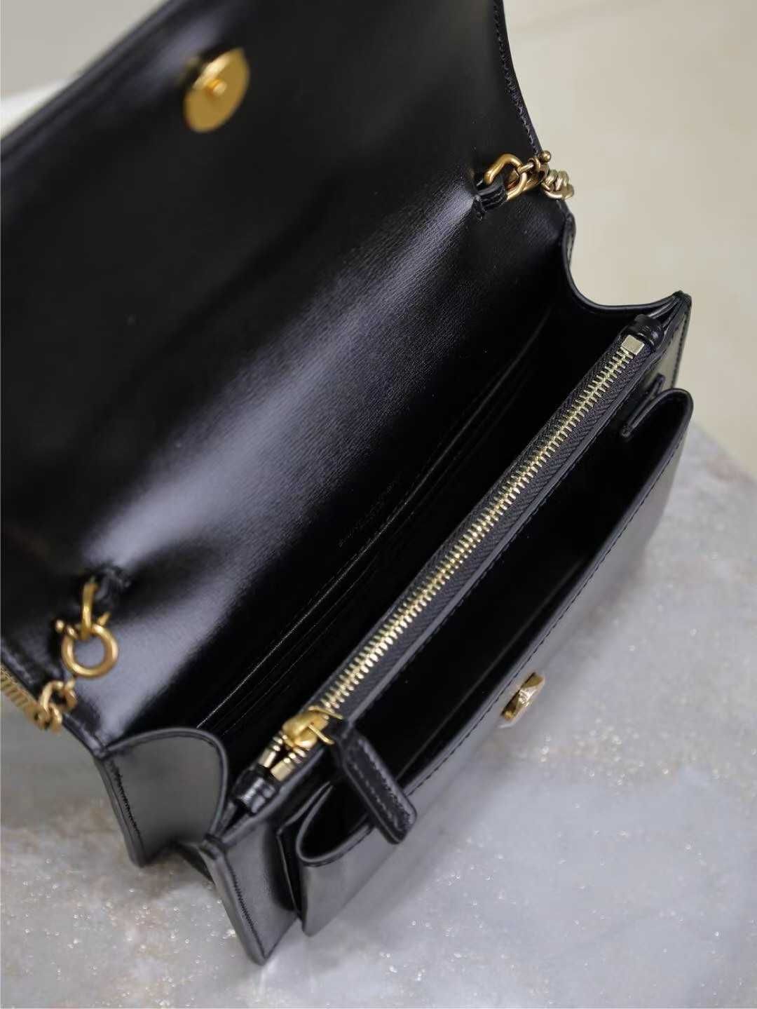 Saint Laurent Sunset Top Handle in Smooth Leather