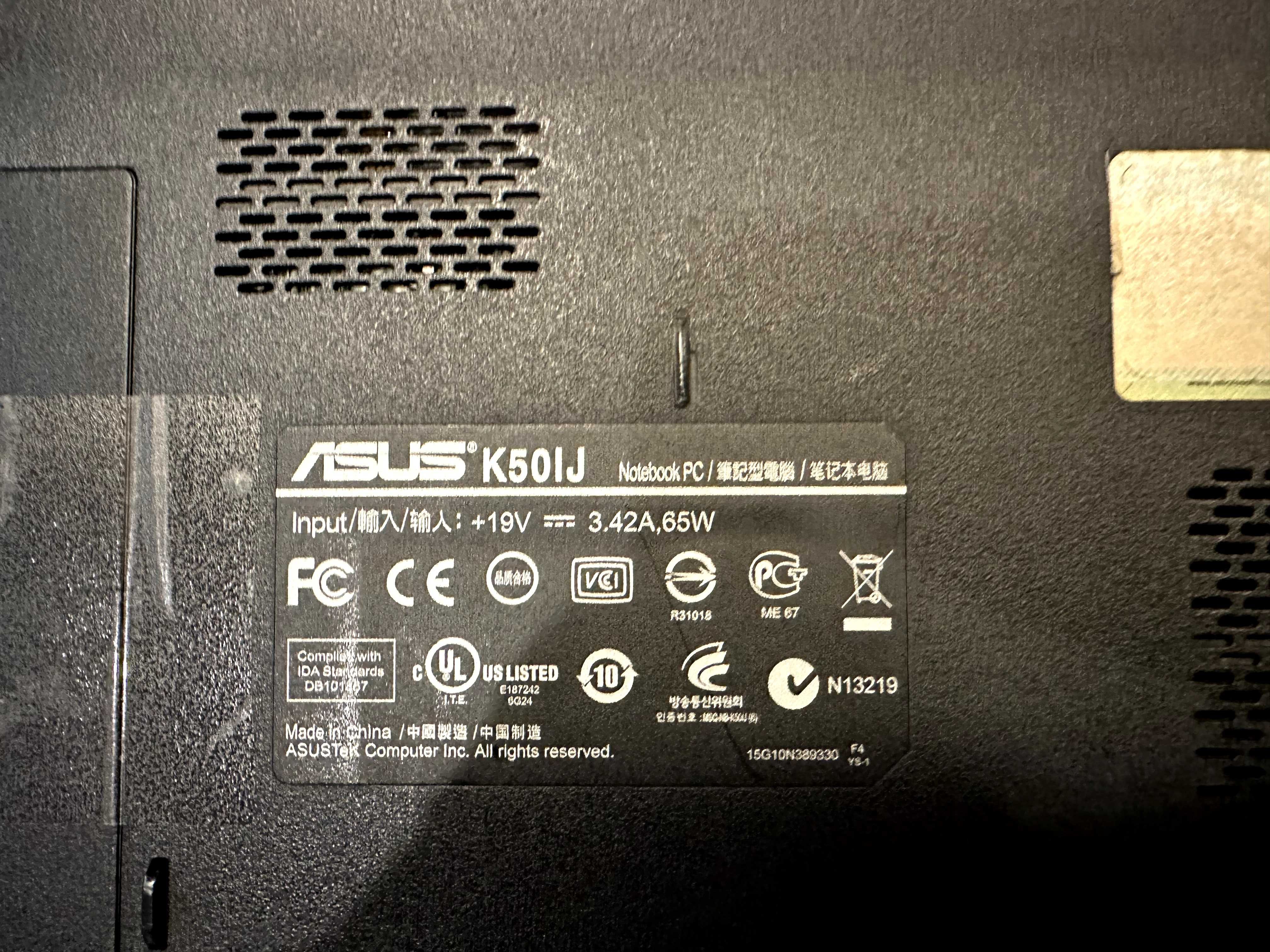 Portátil ASUS K50IJ