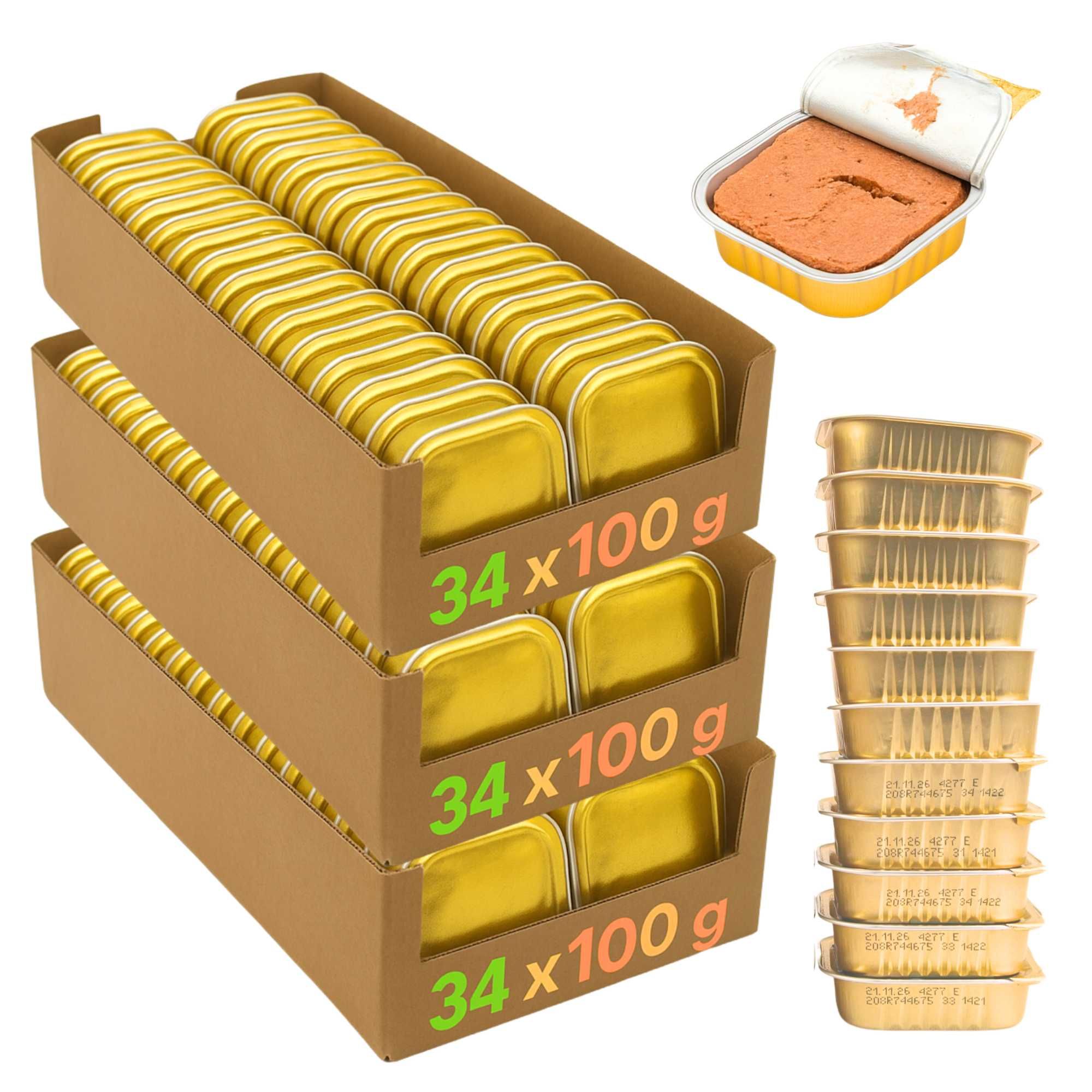 Karma Mokra Dla Kotów Dorosłych, Pakiet 102 x 100G Okazja 10,2 kg