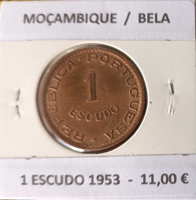 4 Moedas Portuguesas 1 Escudo Circuladas na Ex Colónia de Moçambique