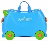 Jeżdżąca walizka Trunki dzieci niebieska jeździk
