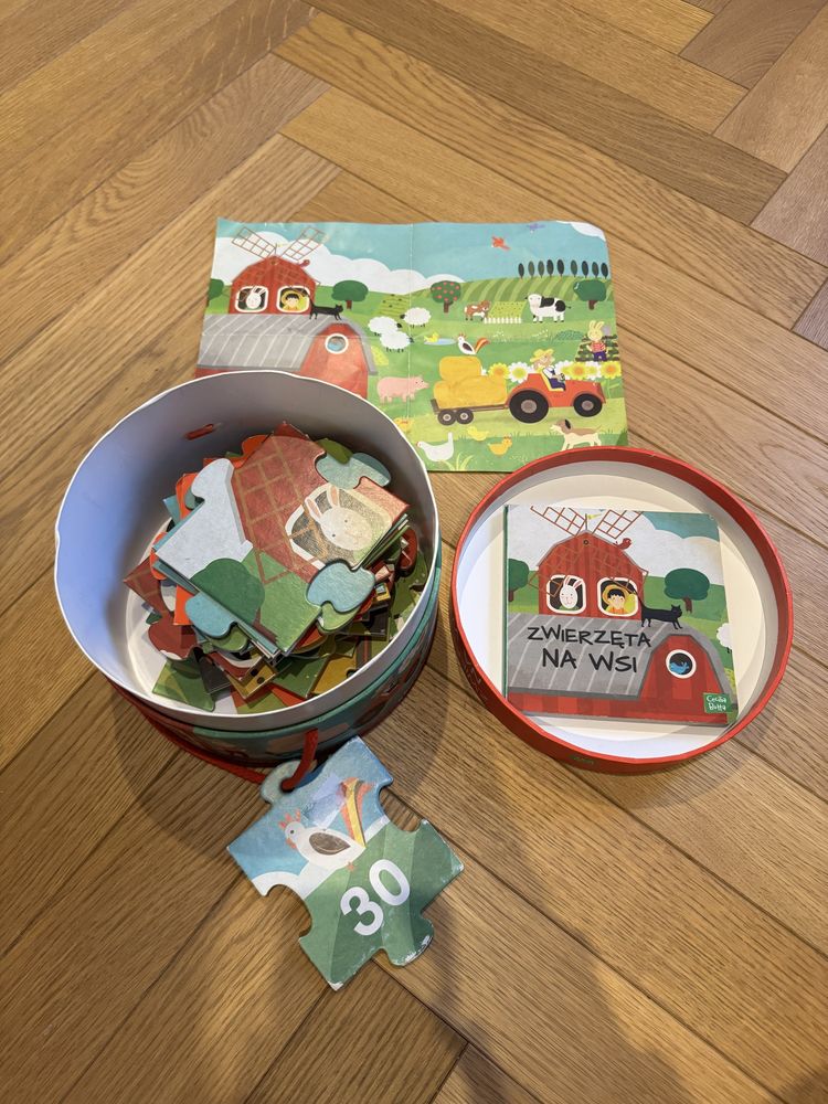Puzzle Zwierzęta na Wsi + książeczka. Wilga