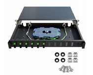 Przełącznica Światłowodowa Szuflada RACK 19" 1U 12xSC Duplex Czarna