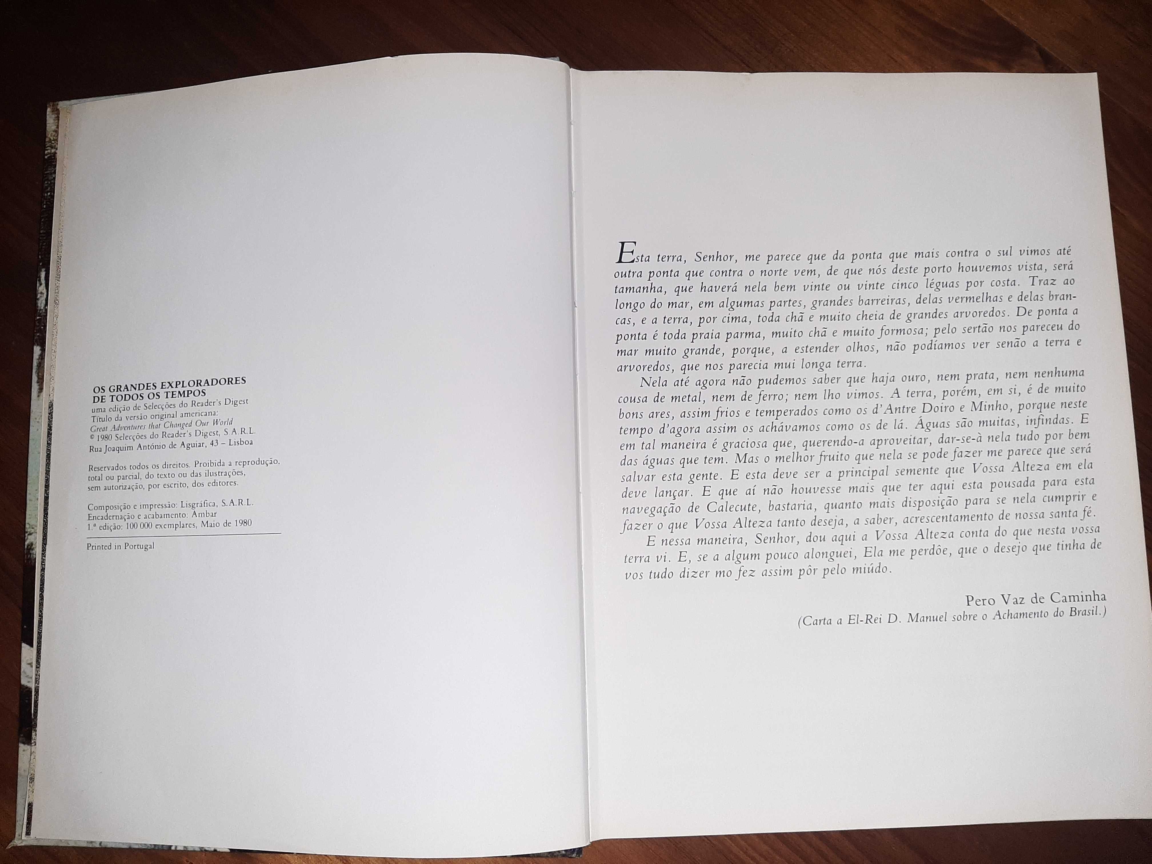 Livro "Os Grandes Exploradores de Todos os Tempos"