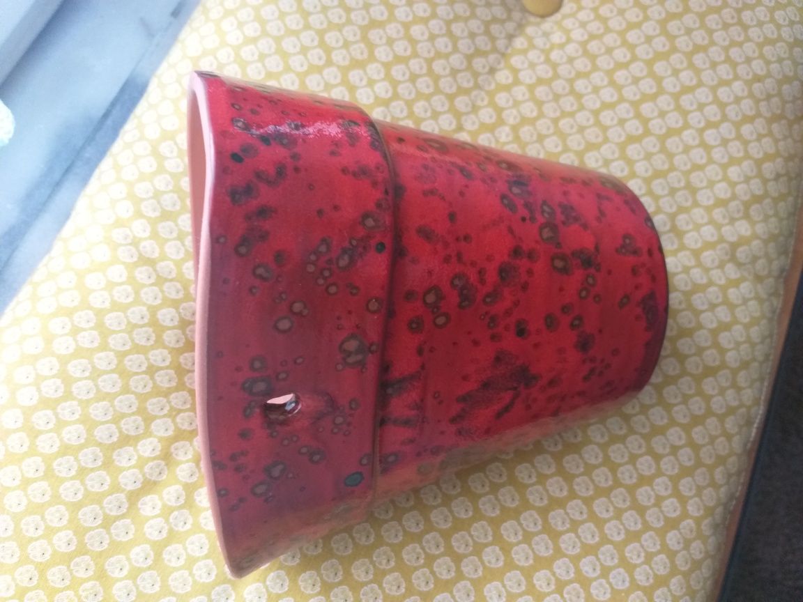 Vaso para pendurar na parede, vermelho