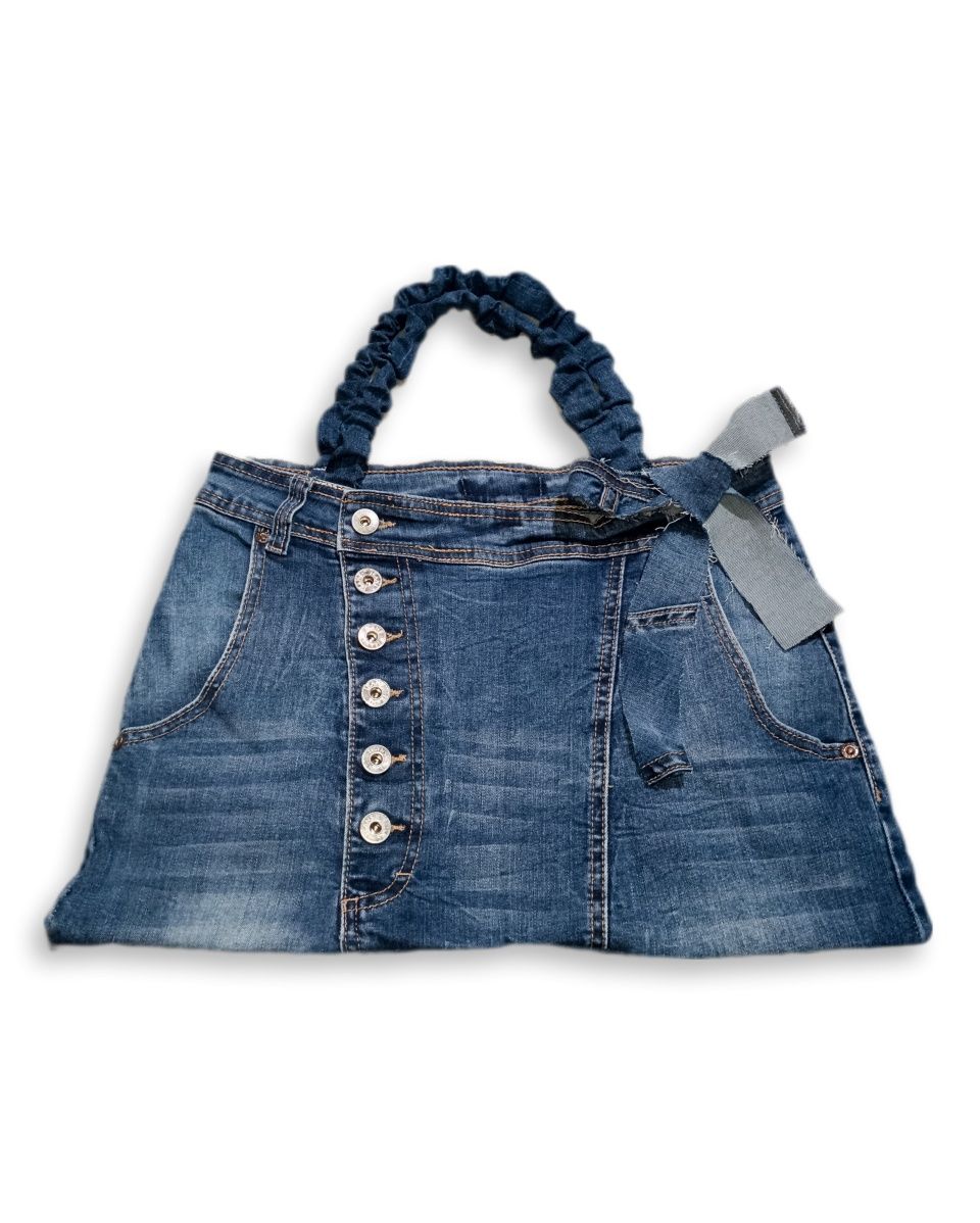 Torba torebka jeansowa handbag handmade custom Y2K alternative SWAG