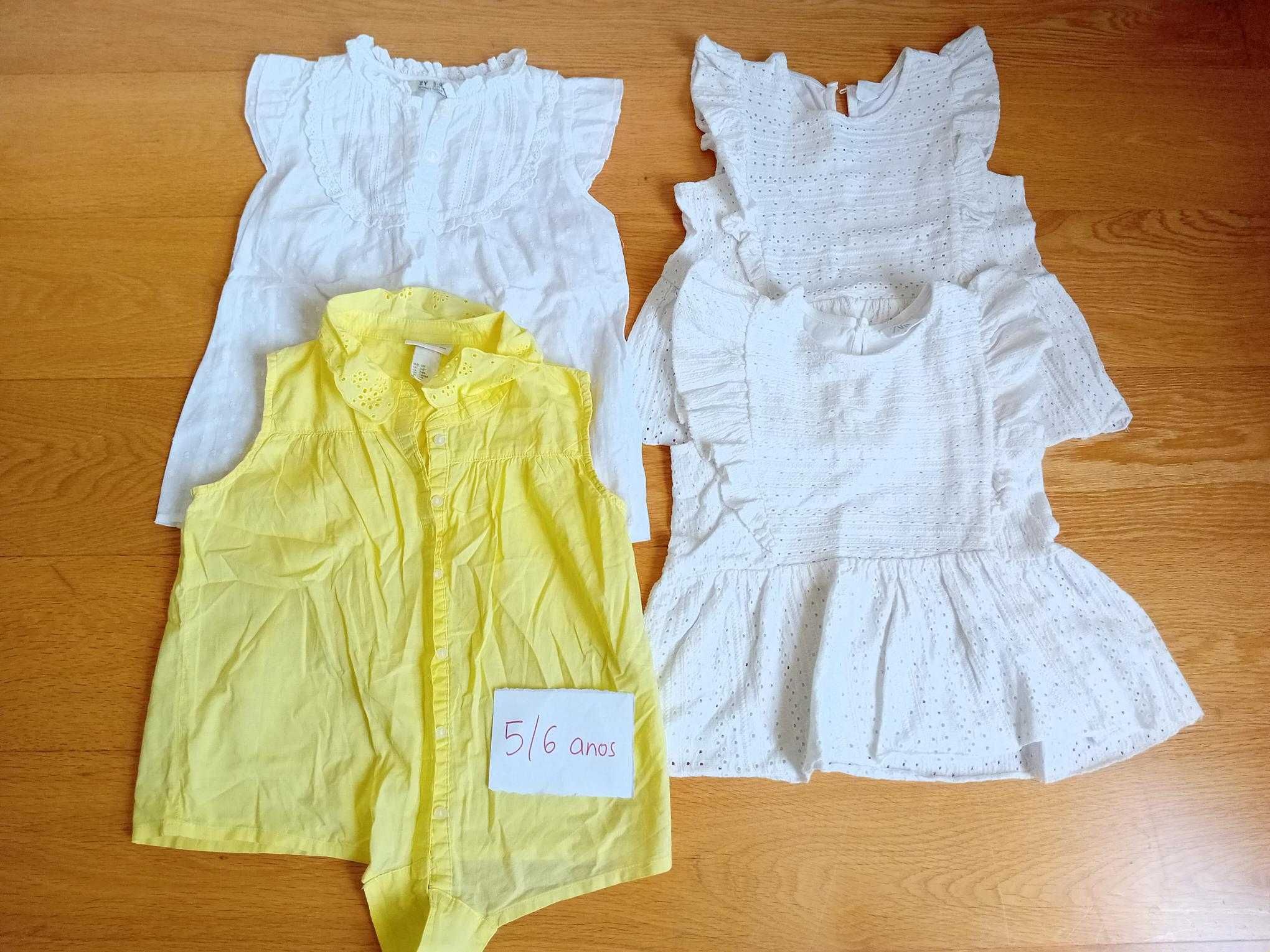 Lotes de roupa de gémeas - 3/4 anos e 5/6 anos