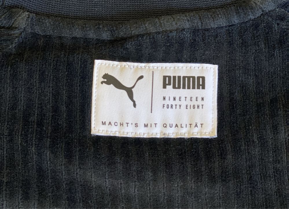 Czarna sztruksowa bluza Puma