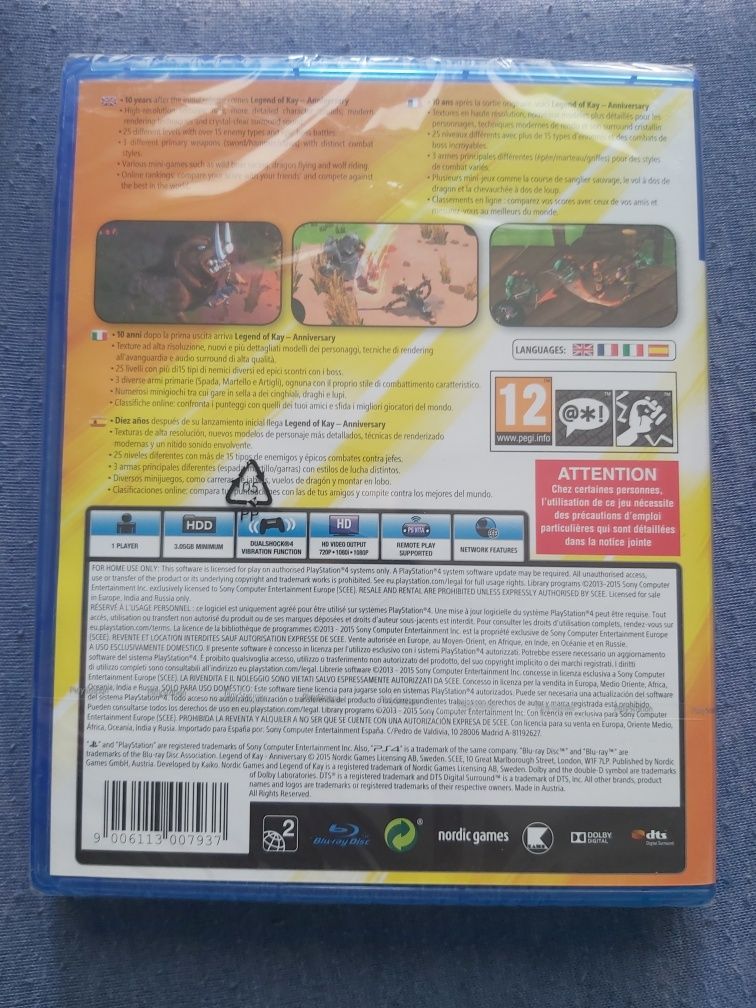 Legend of Kay NOWA ps4