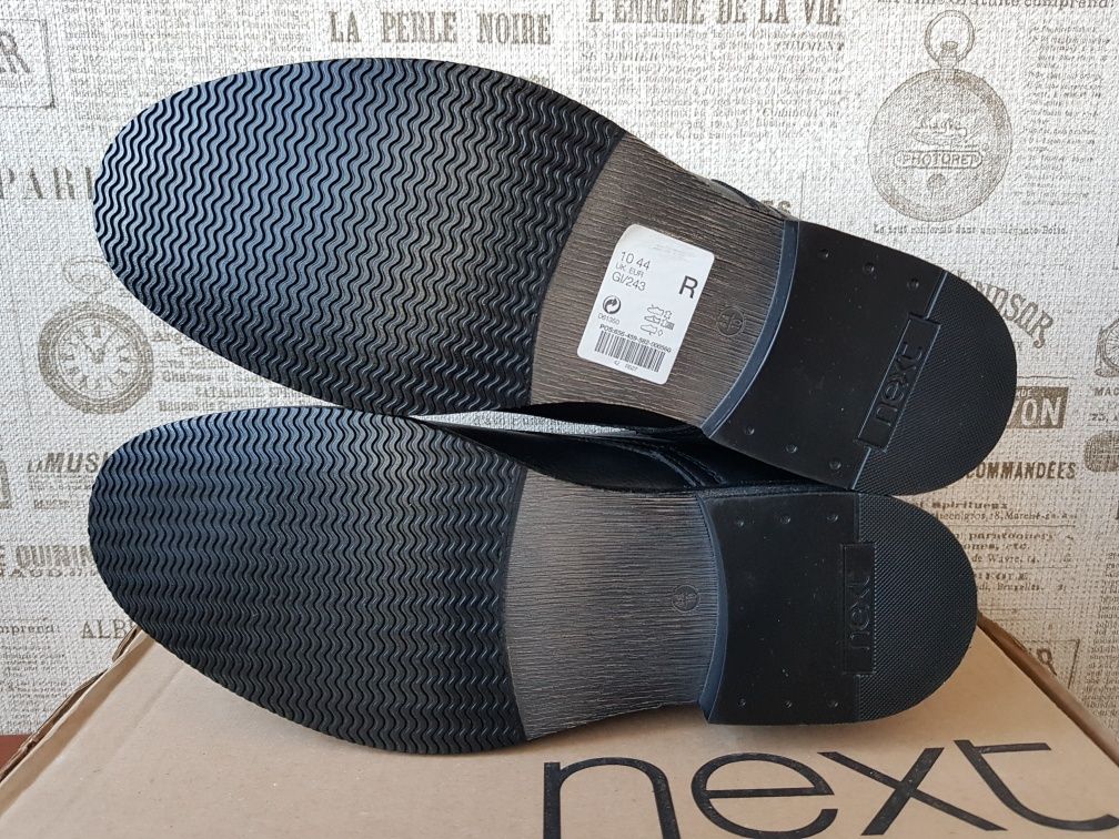 Новые фирменные мужские демисезонные кожаные ботинки NEXT (EUR 44).