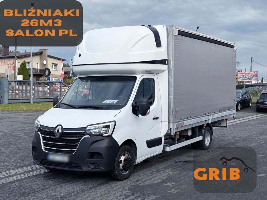 Renault Master 165 Plandeka 26 m3 + Firana + Drzwi Bliźniaki, Salon PL, Jeden Właściciel  NR.143 Klimatyzacja, Tempomat, Fotel Amortyzowany, LED, Drzwi Tył