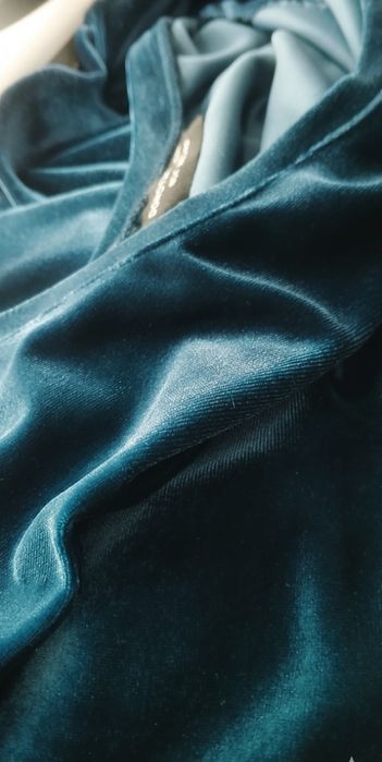 Dorothy Perkins welurowa sukienka turkus 38 M