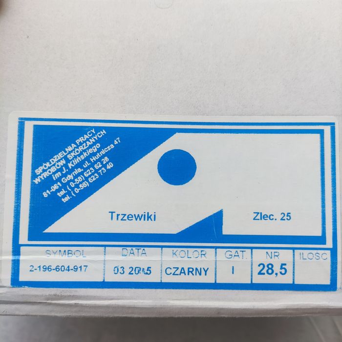 Buty trzewiki skórzane  czarne r.44