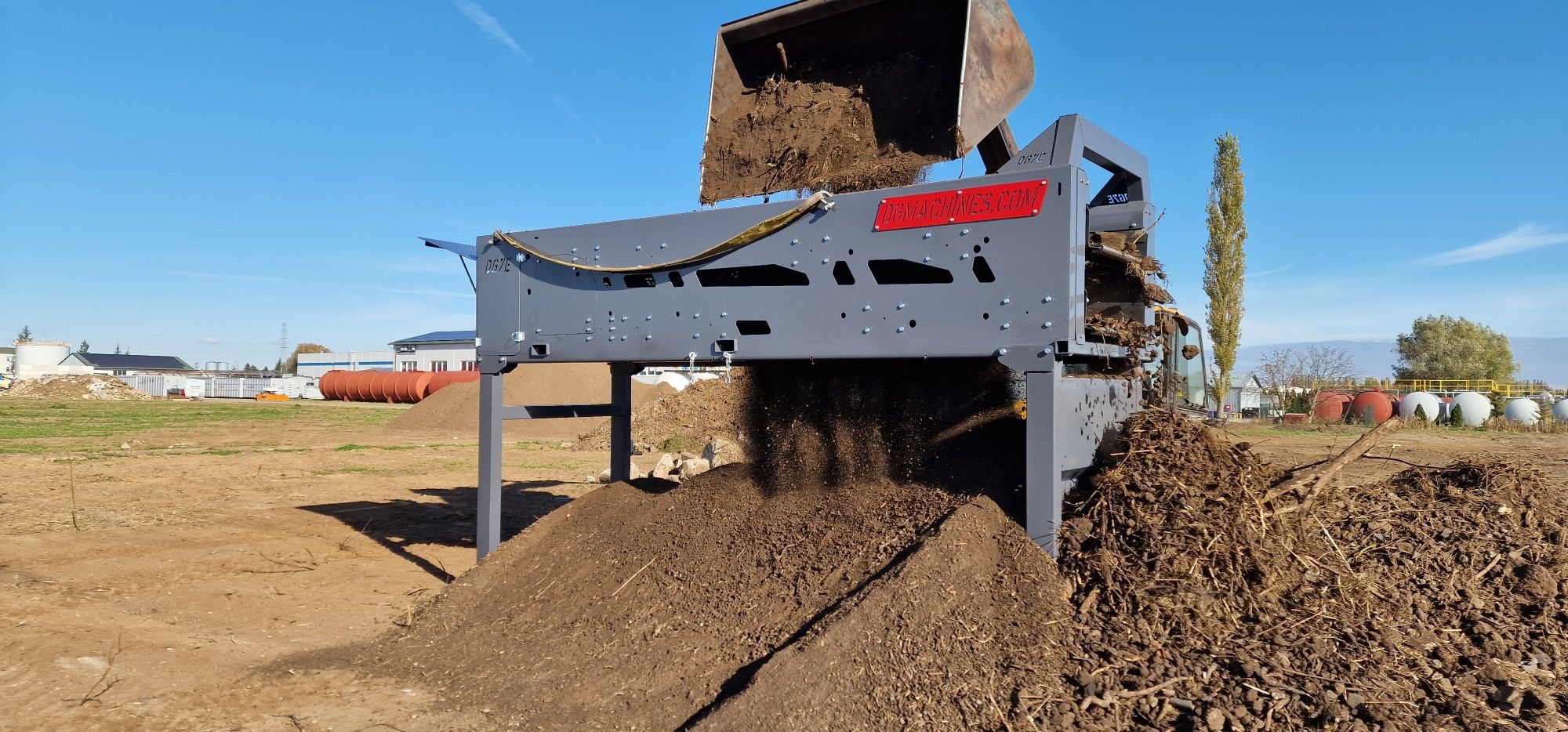 Producent przesiewaczy DG MACHINES. Przesiewacz DG7E, sita 4mb FILMY