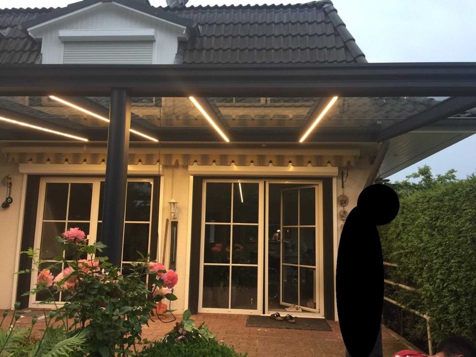 Zadaszenie Tarasu Aluminiowe wiata, SOLIDNE 500 x 350