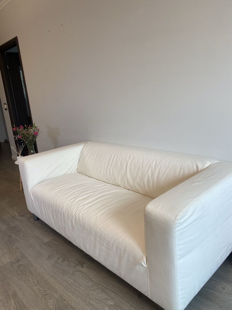 Sofa Klippan biala/ kremowa z idealnym stanie!