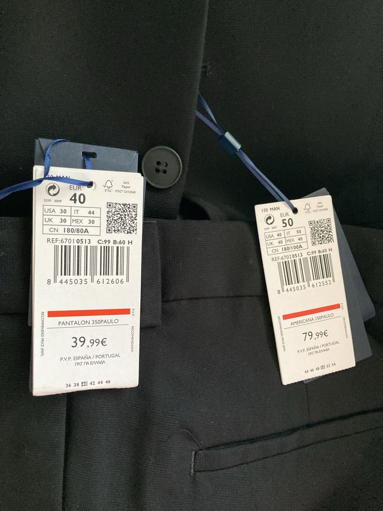 Fato cinza  zara man