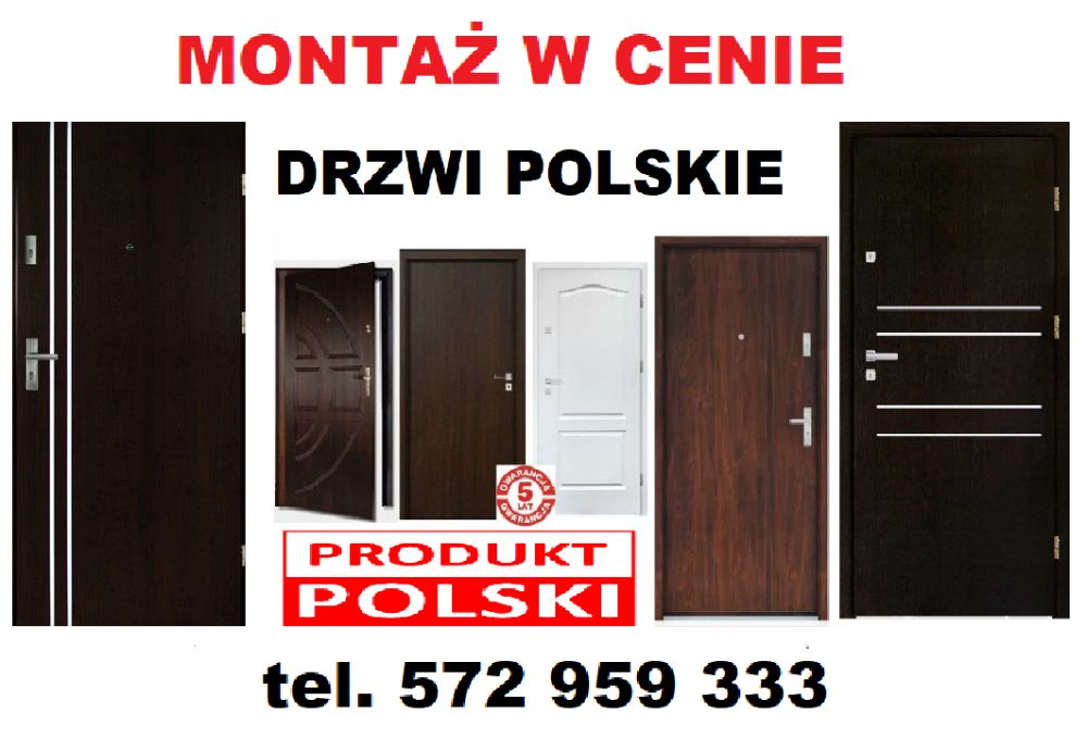 Drzwi z MONTAŻEM WEJŚCIOWE -zewnętrzne do mieszkania w bloku