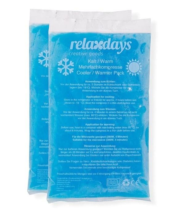!! Kompresy żelowe 4 sztuki Relaxdays zimno ciepło !!