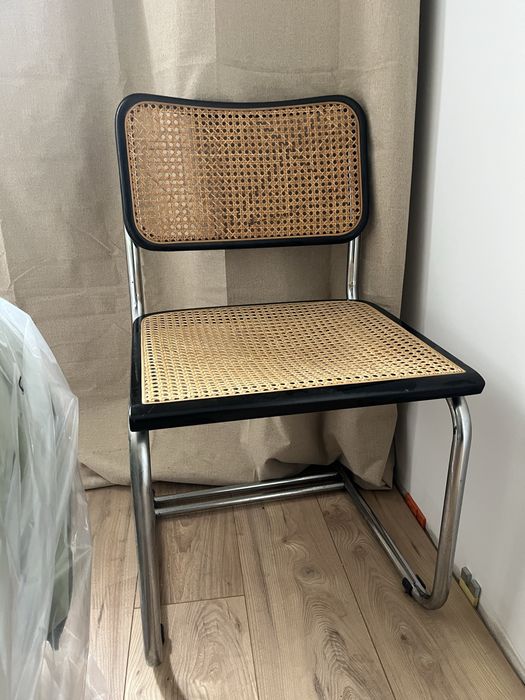 Krzeslo Cesca Marcel Breuer Bauhaus Thonet plecione rattanowe vintage
