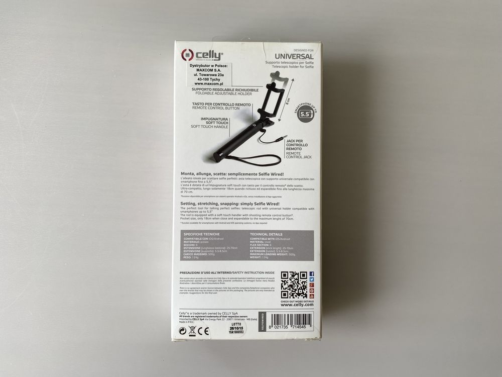Selfie stick world Celly kijek do zdjęć selfie