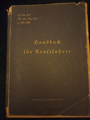 Handbuch fur kraftfahrer 8 Auflage, 1942 r