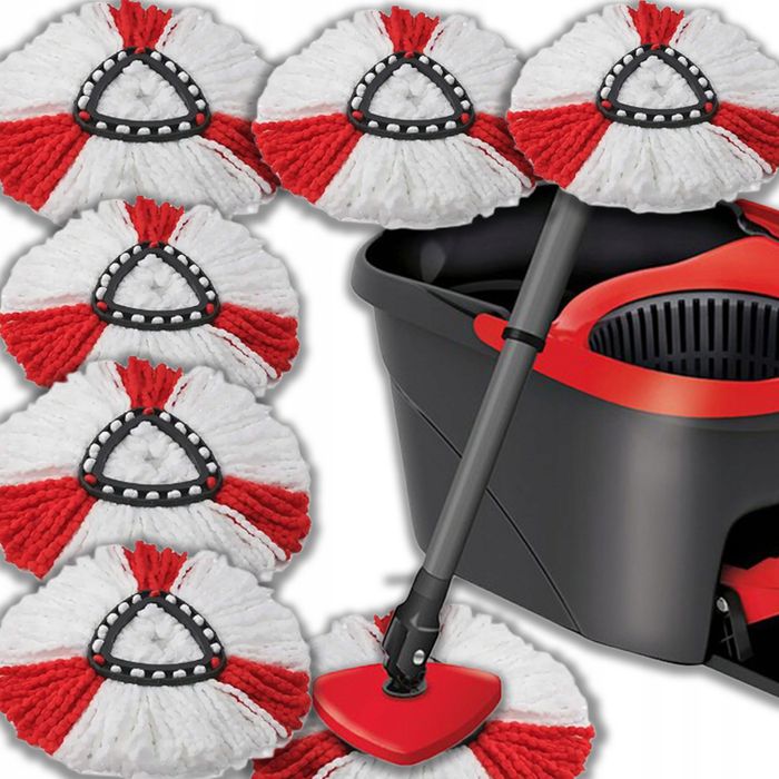 6x Wkłady Do Mopa Obrotowego Vileda Turbo Końcwki Wkład Mega Chłonne