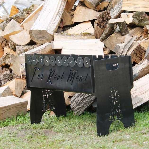 Автоматичний мангал з мотором та індивідуальним гравіюванням розбірний