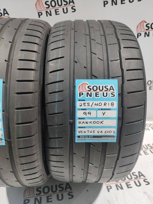 2 pneus semi novos 255-40R18 Hankook - Oferta dos portes
