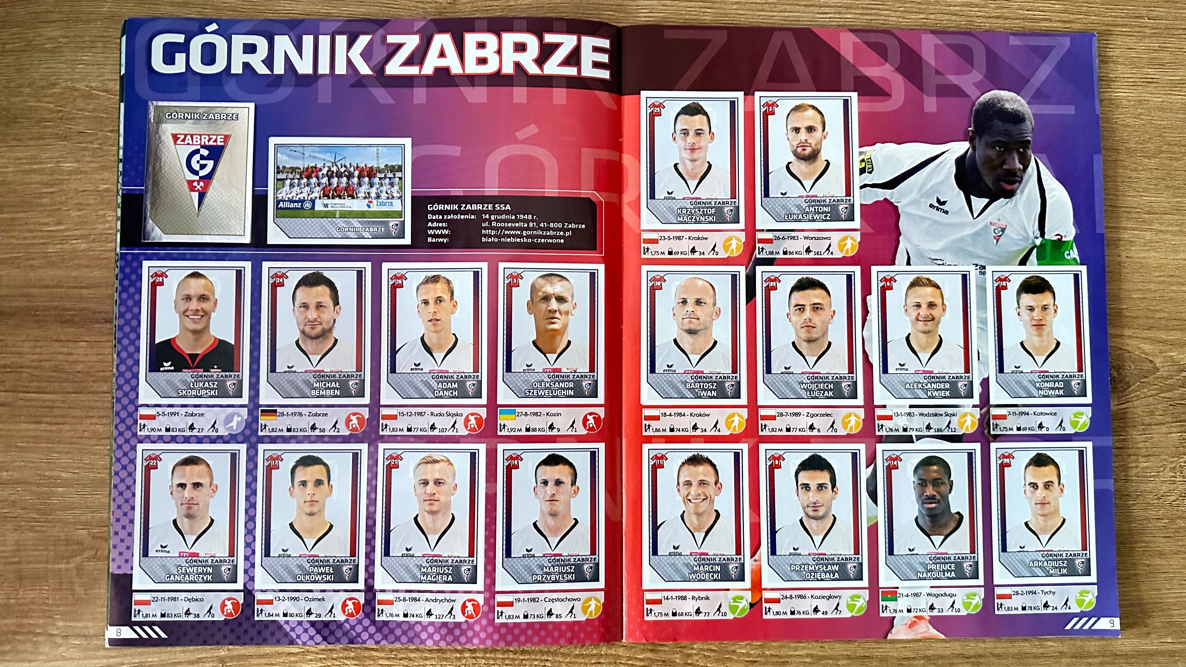 T-Mobile Ekstraklasa 2013 album do wyklejania PANINI kompletny 340/340