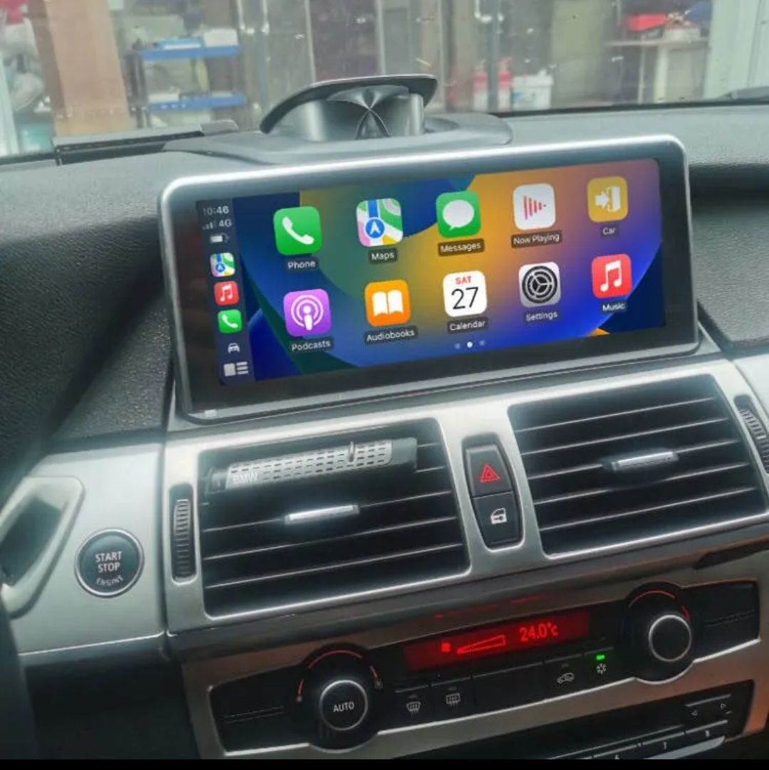 Tela Android 12 com GPS BMW X5 E70 X6 E71 (Novo) 4/64GB