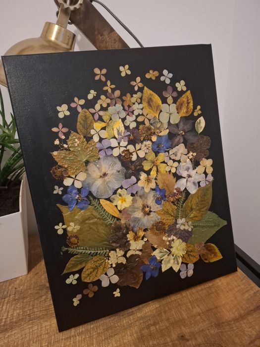 Obraz z suszonych kwiatów 50/40
