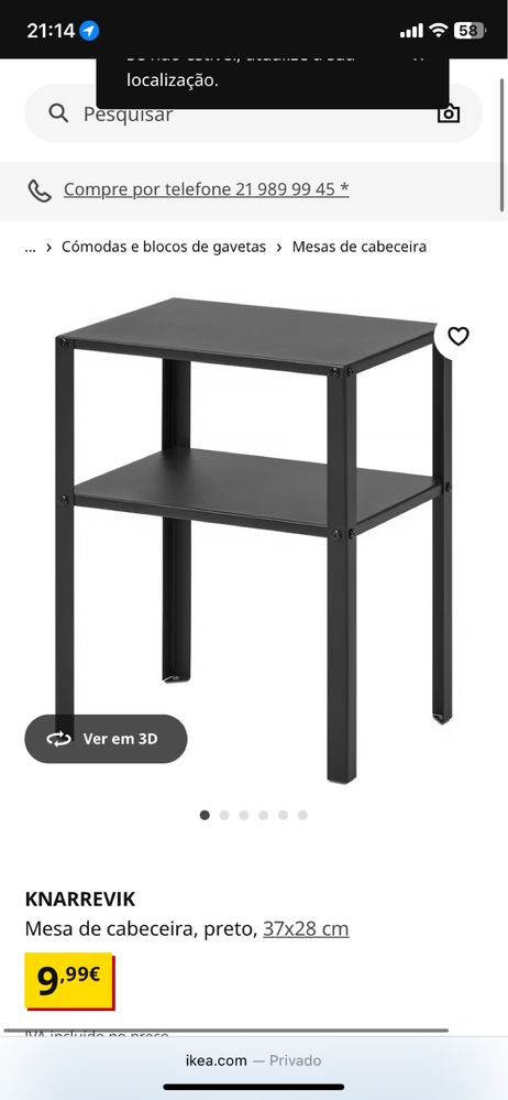 Mesa de Cabeceira Ikea