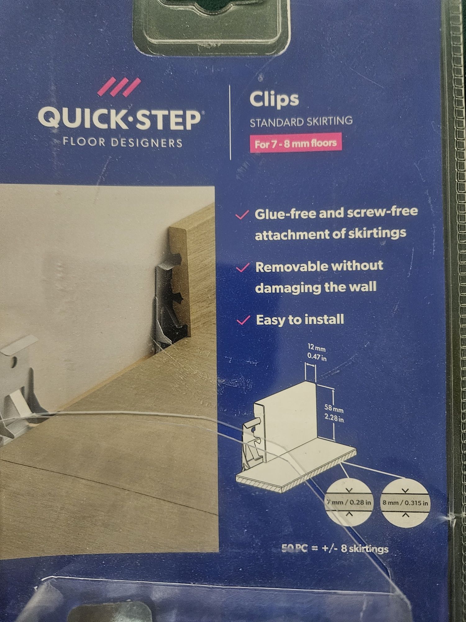 Klipsy montażowe do listew przypodłogowych QUICK-STEP