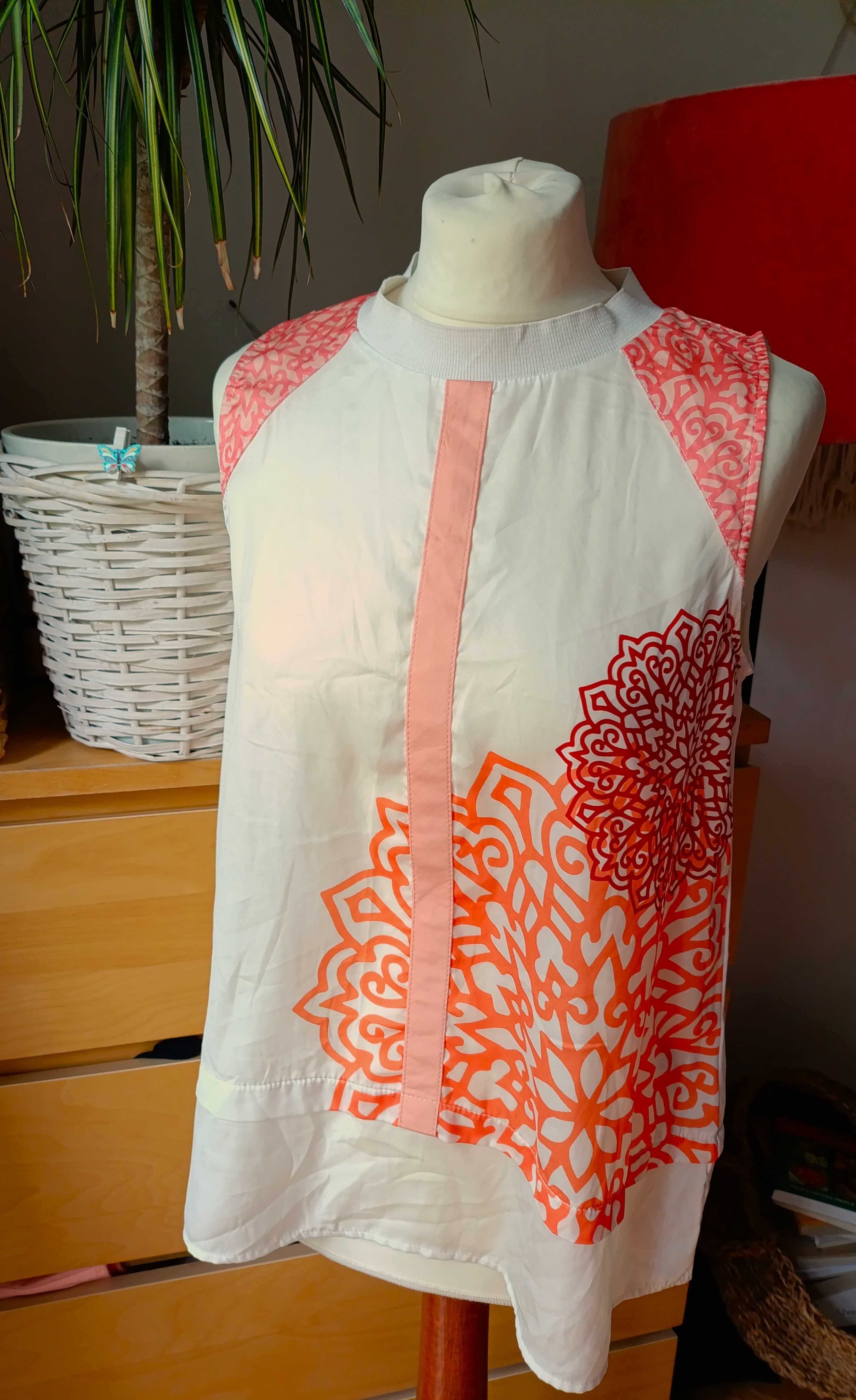 Desigual - BLUZKA bez rękawów, mandala, boho - M