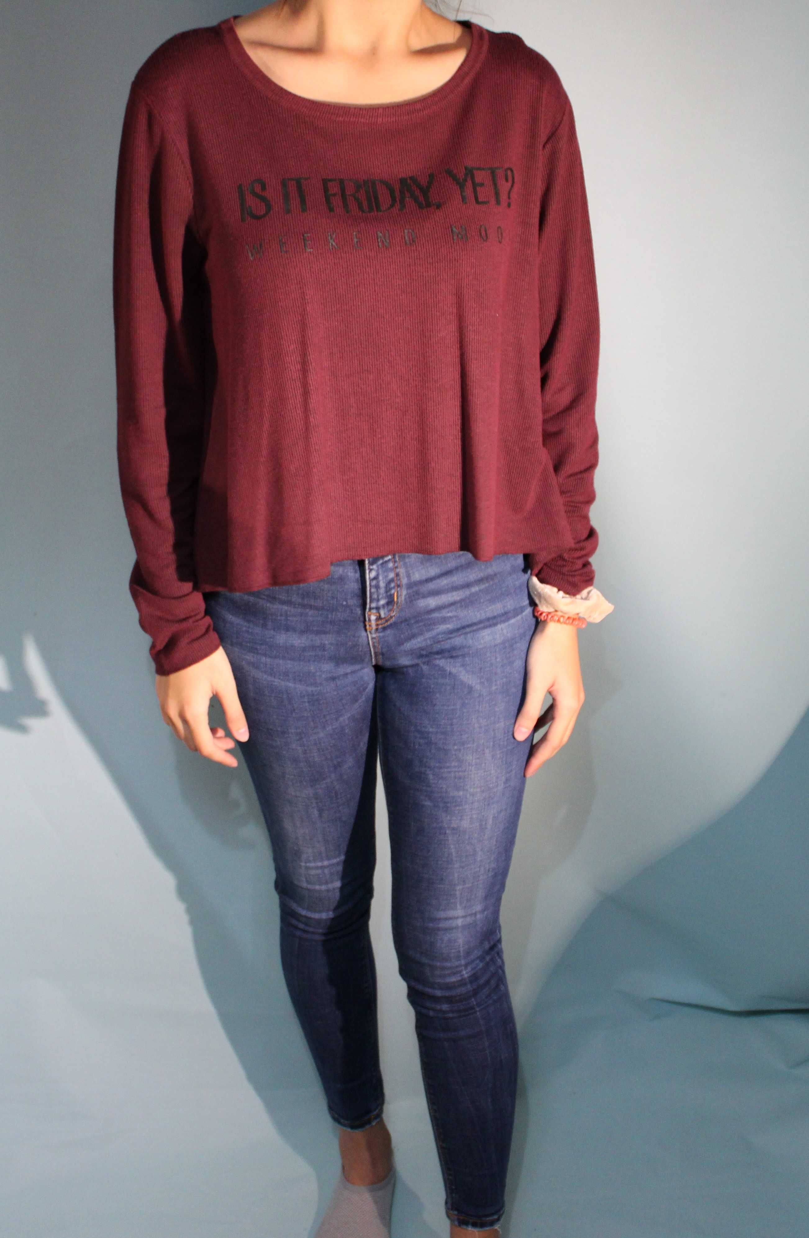 Top camisola bordeaux vermelha