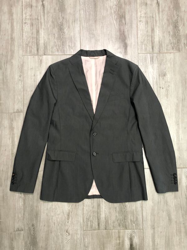 Hugo Boss Marynarka Męska Bawełniana Szara r. 50