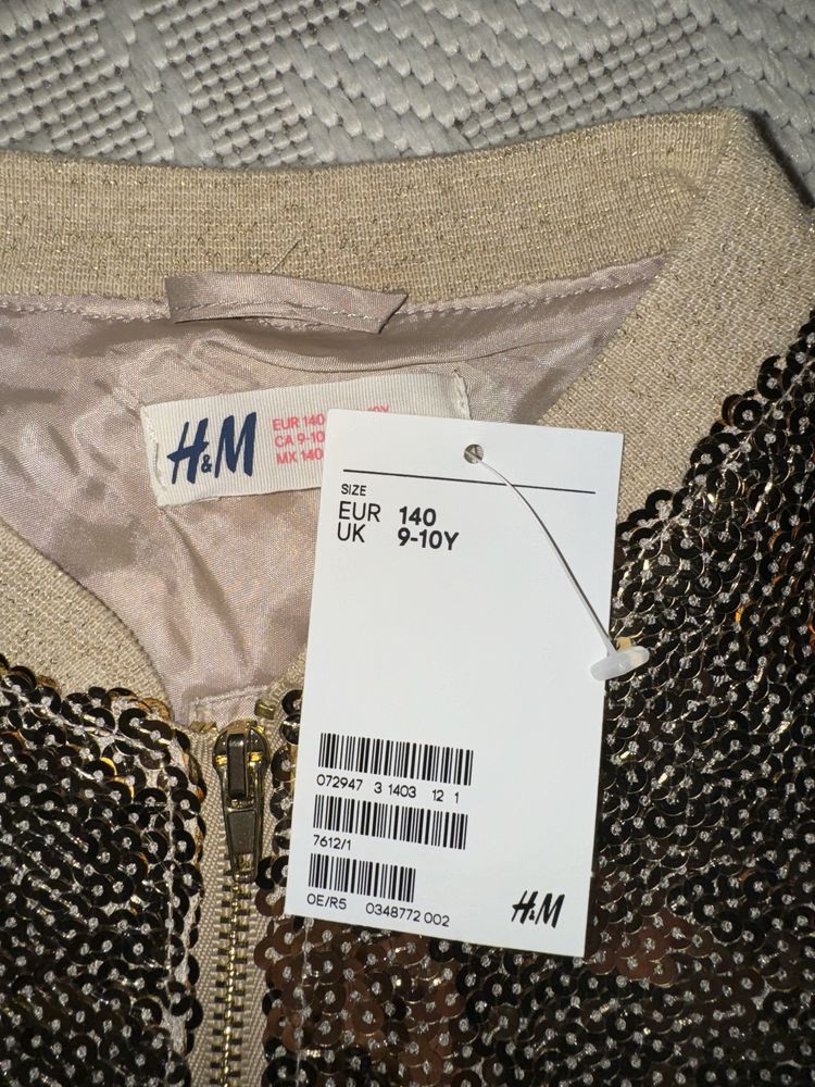 Нова куртка з пайєтками H&M 9-10 років