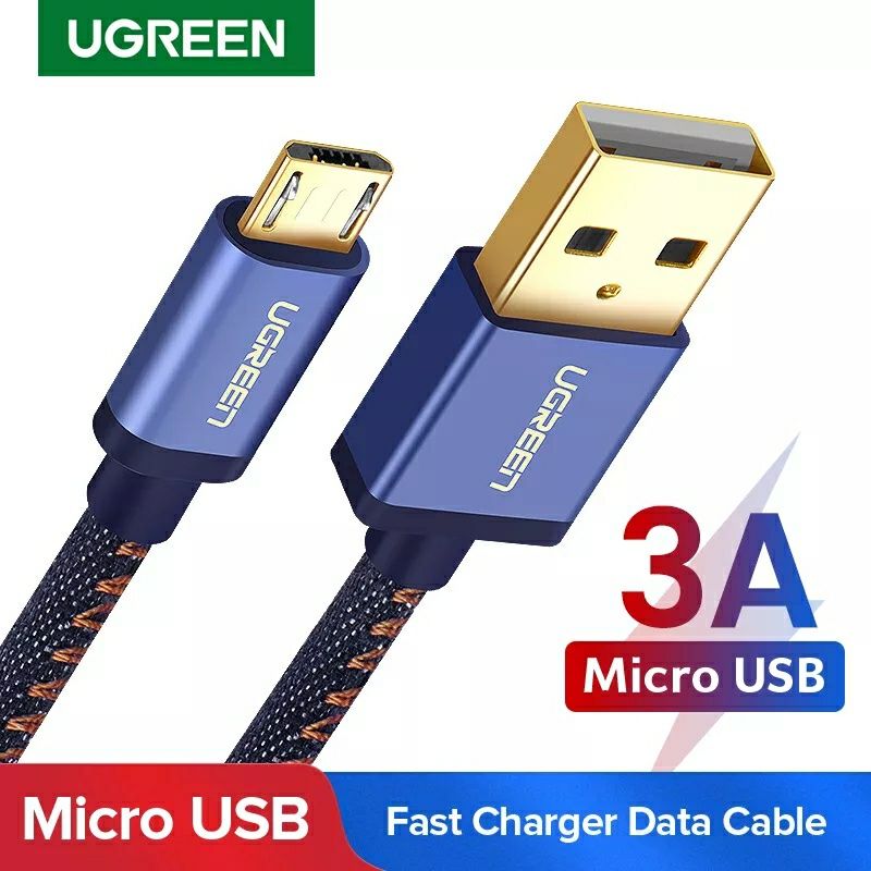 Кабель Ugreen Micro Usb 3A Fast Charger длина 2 метра красный джинс