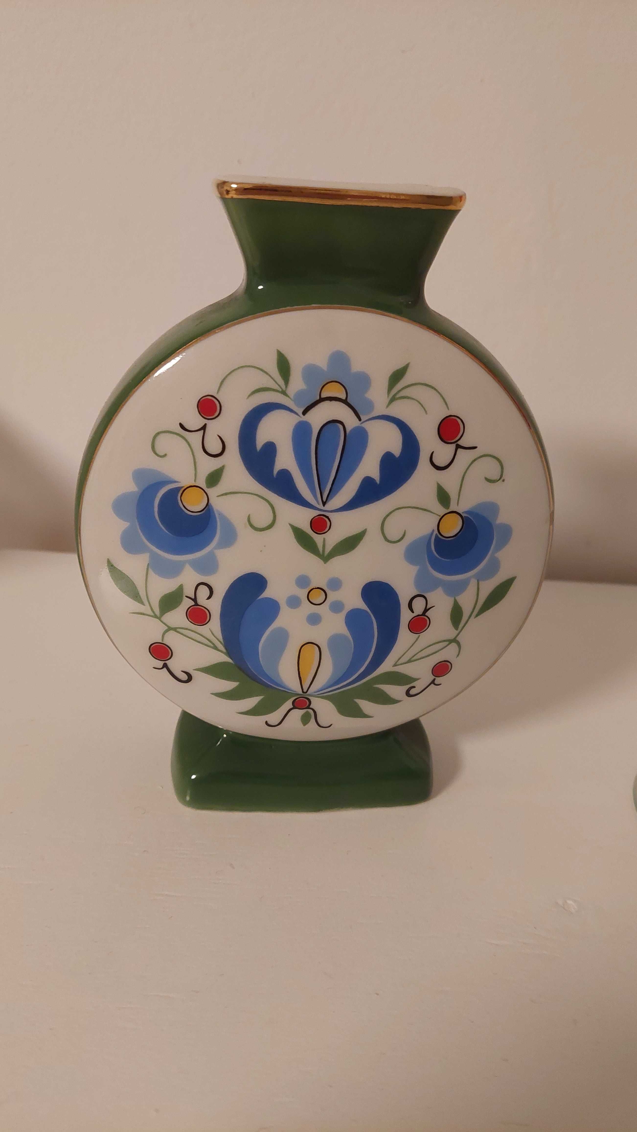 Wazon porcelanowy wzór kaszubski Lubiana PRL