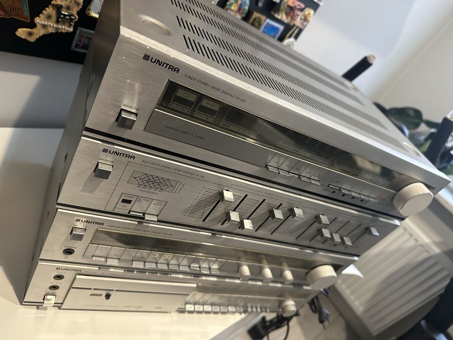 Wieża Unitra magnetofon MDS32 tuner AS632 korektor WS432 wzmacniacz