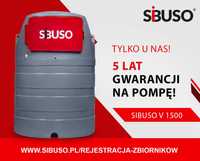 Zbiornik paliwo olej napędowy SIBUSO 1500L 5 lat gwarancji na pompę!!!