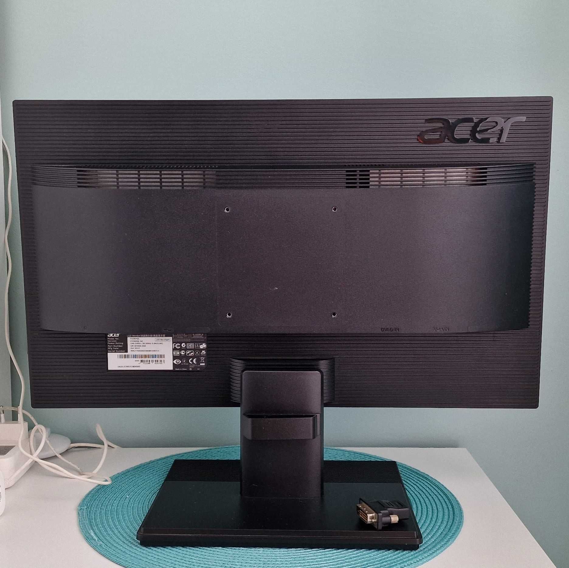 Monitor ACER V226HQL 21,5 Cali + Gratis Okablowanie + Adapter HDMI